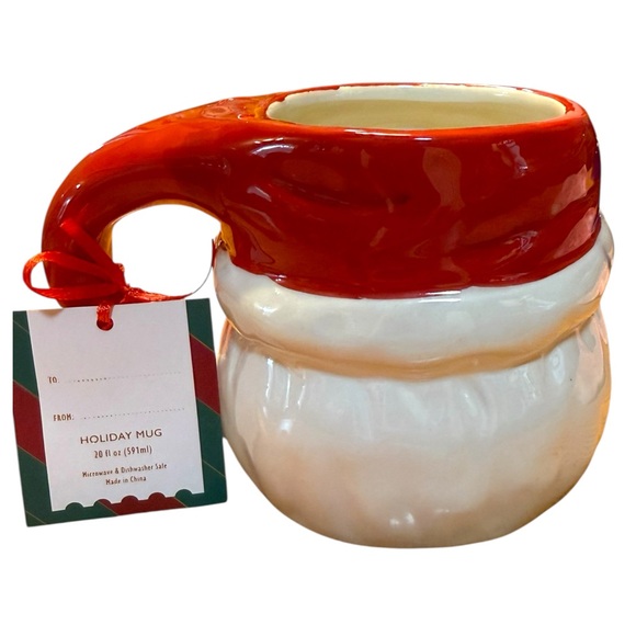 Gingerbread Home 3D Santa Face Holiday Mug Multicolor 20 fl oz w/ Tag - Picture 2 of 4